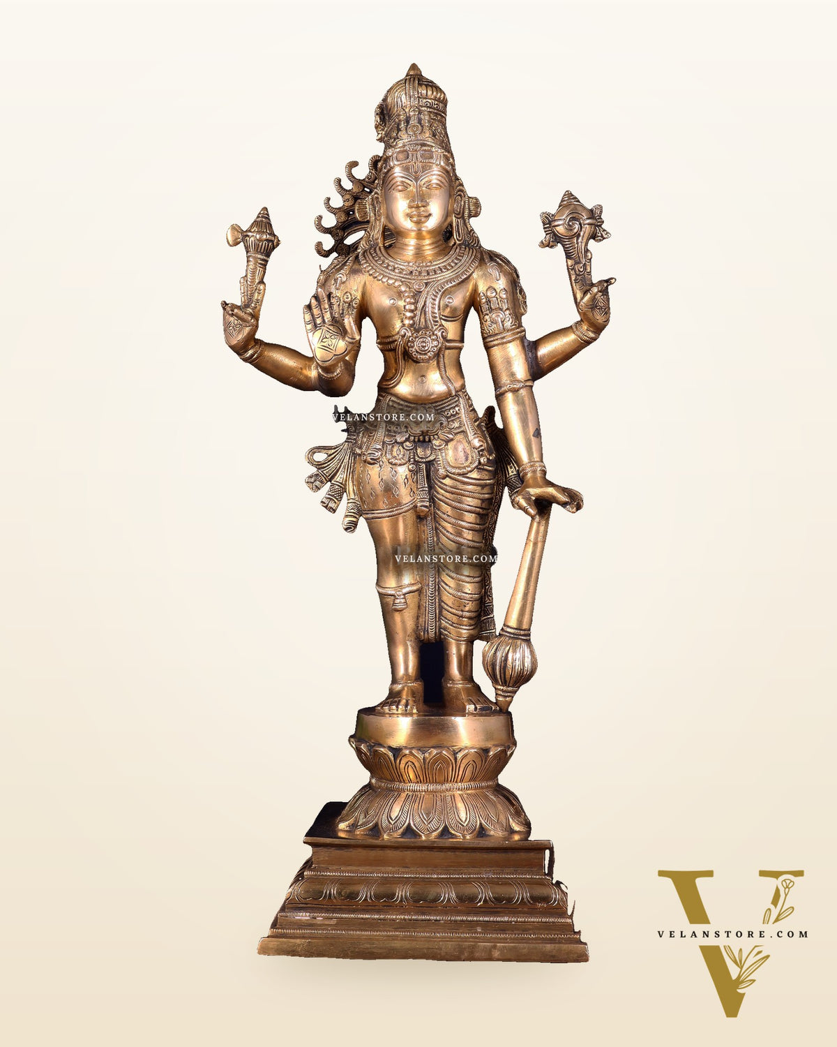 Brass Hari-Hara, Half Vishnu Half Shiva (Shankaranarayana) Statue | 21 inch
