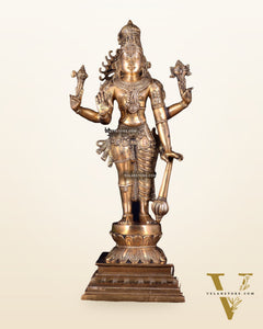 Brass Hari-Hara, Half Vishnu Half Shiva (Shankaranarayana) Statue | 21 inch