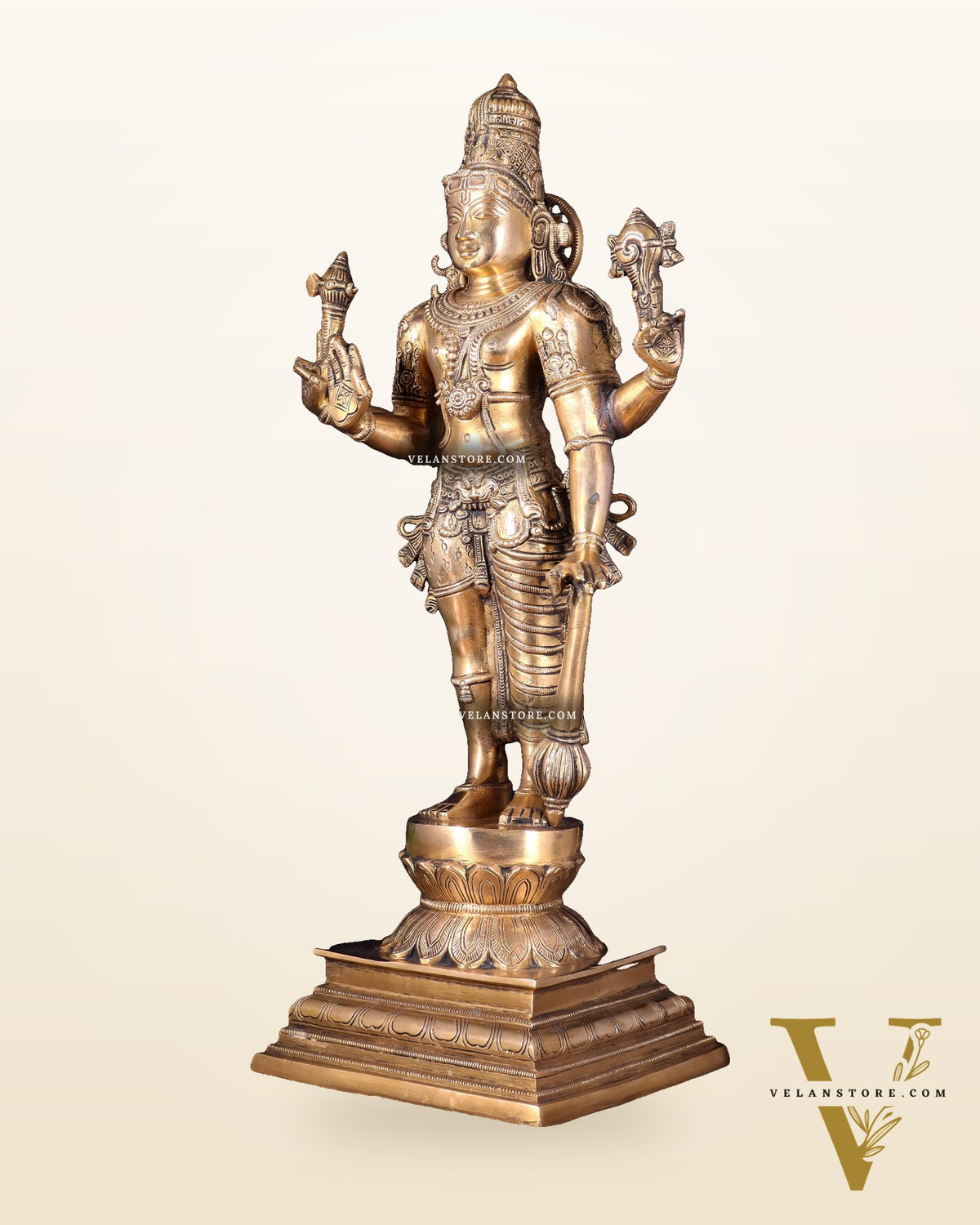 Brass Hari-Hara, Half Vishnu Half Shiva (Shankaranarayana) Statue | 21 inch