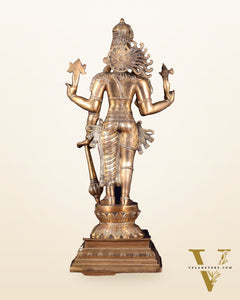 Brass Hari-Hara, Half Vishnu Half Shiva (Shankaranarayana) Statue | 21 inch