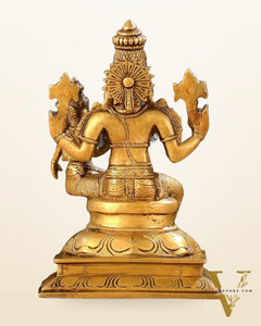 Brass Hayagriva Lakshmi idol 9"