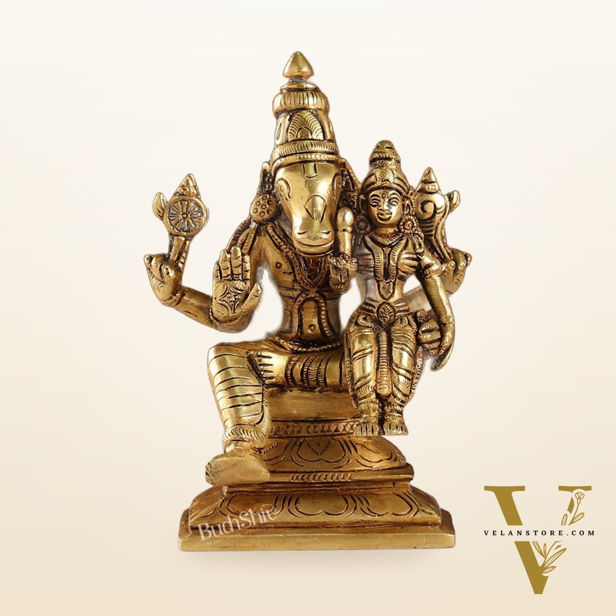 Brass Hayagriva Lakshmi Statue | 6 inch Height
