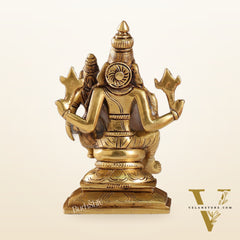 Brass Hayagriva Lakshmi Statue | 6 inch Height