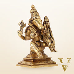 Brass Hayagriva Lakshmi Statue | 6 inch Height
