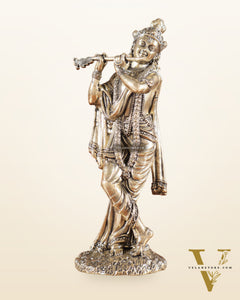Brass Intricate Lord Krishna Superfine Statue 5 inches (12.7 cm)