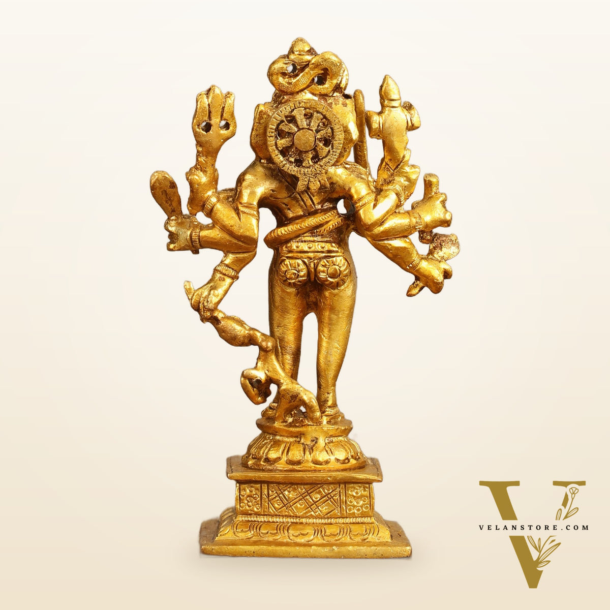 Brass Kaal Bhairava Idol - 5 in Height