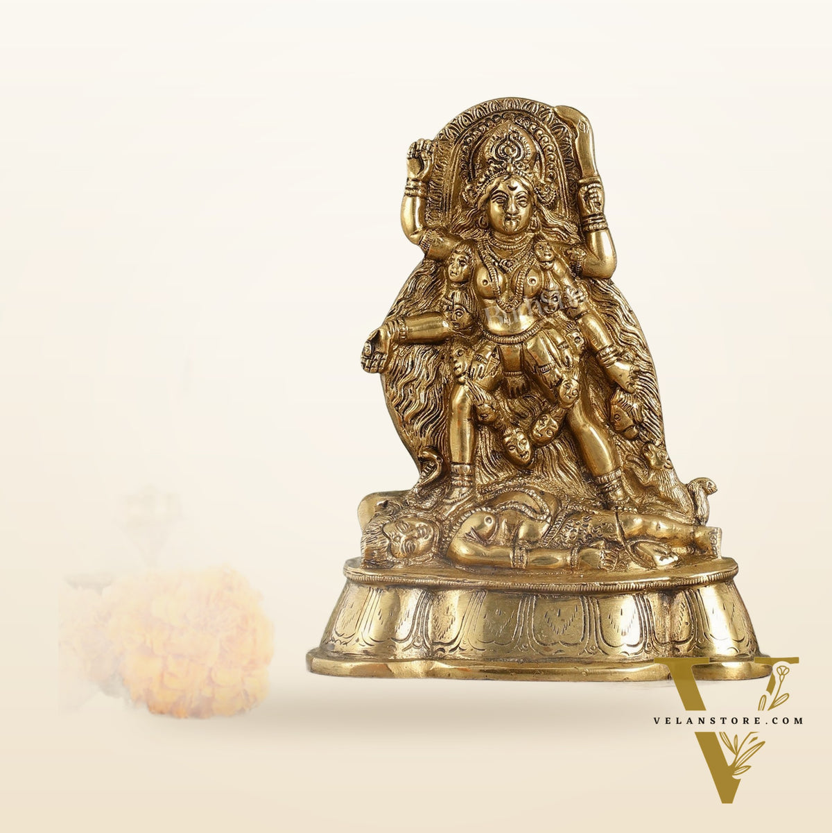Brass Kali Ma Idol - 7 Inch