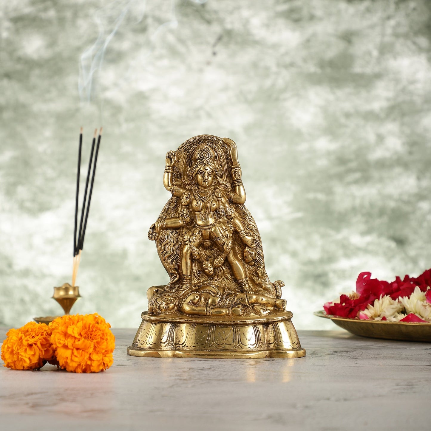 Brass Kali Ma Idol - 7 Inch