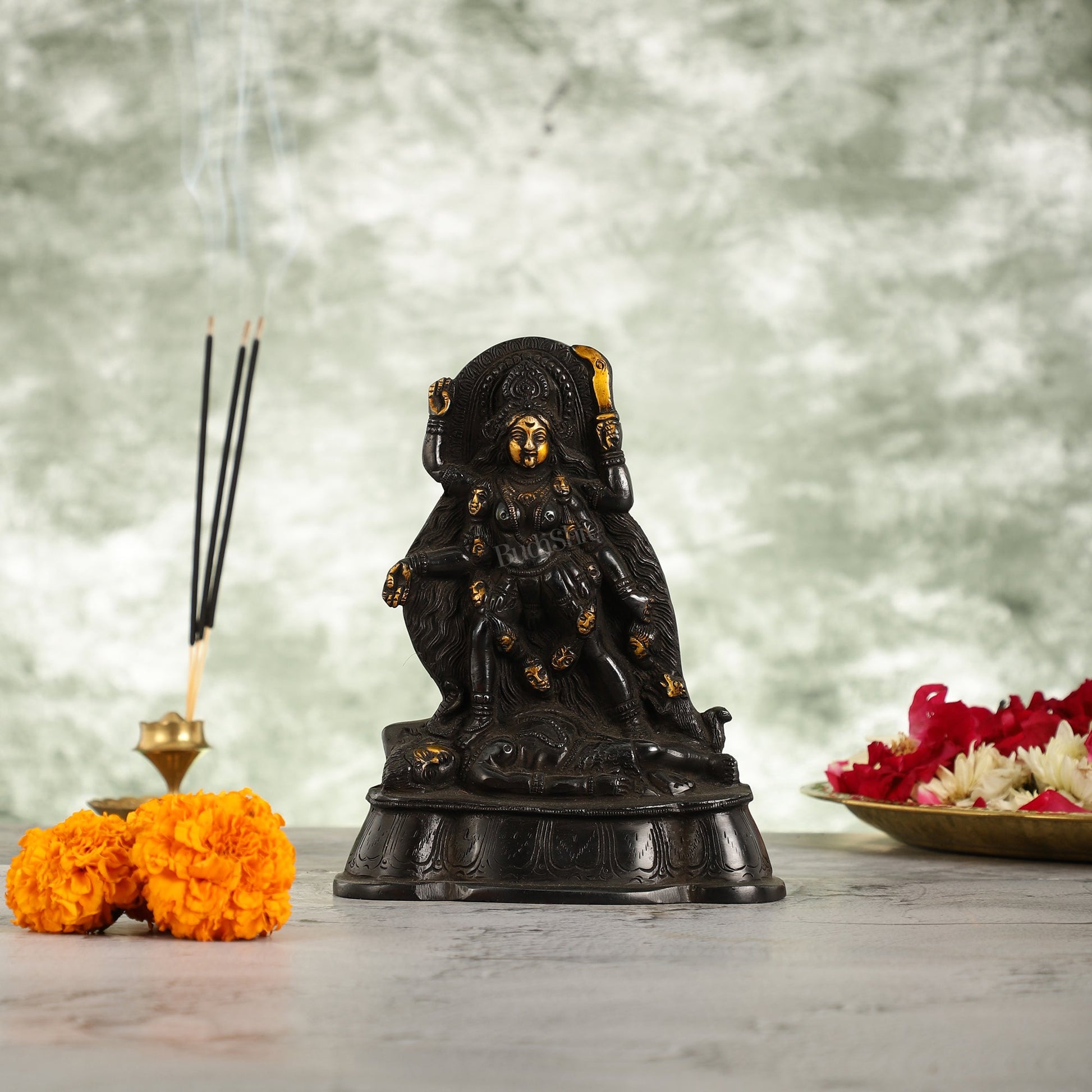 Brass Kali Ma Idol - 7 Inch