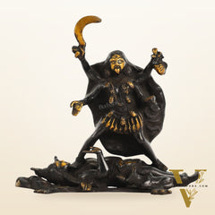Brass Kali Ma Idol - 8.5 Inch Height