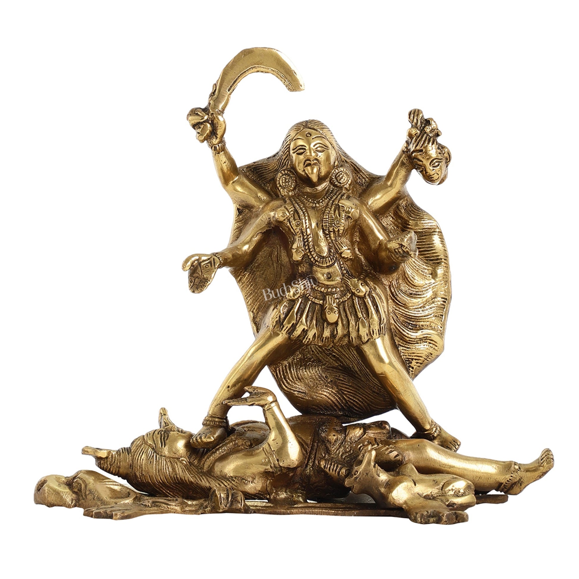 Brass Kali Ma Idol - 8.5 Inch Height