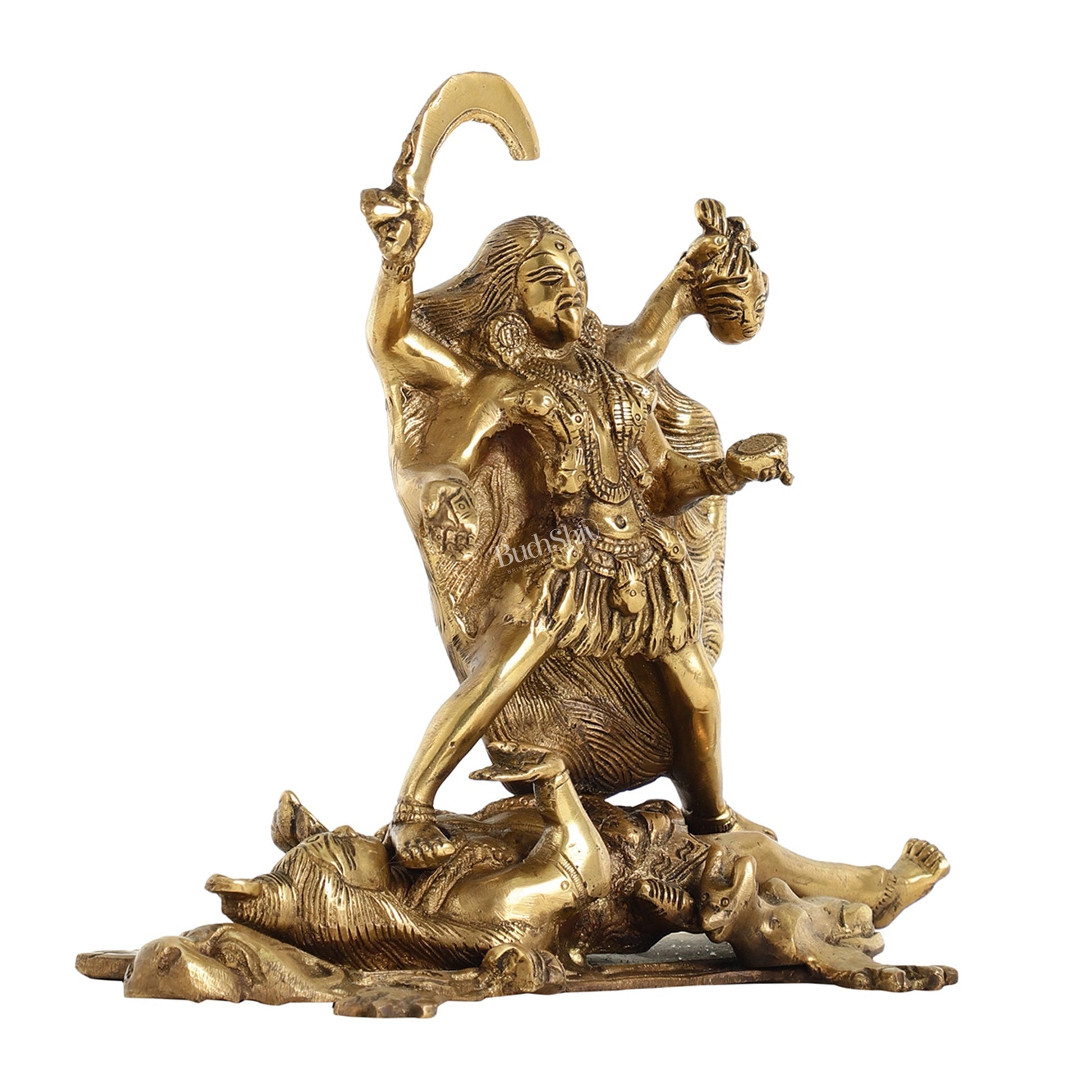 Brass Kali Ma Idol - 8.5 Inch Height
