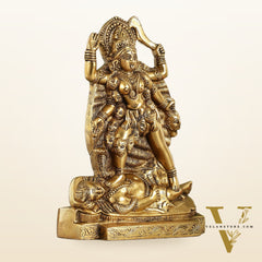 Brass Kali Ma Idol - 9.5 Inch Height