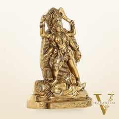 Brass Kali Ma Idol - 9.5 Inch Height