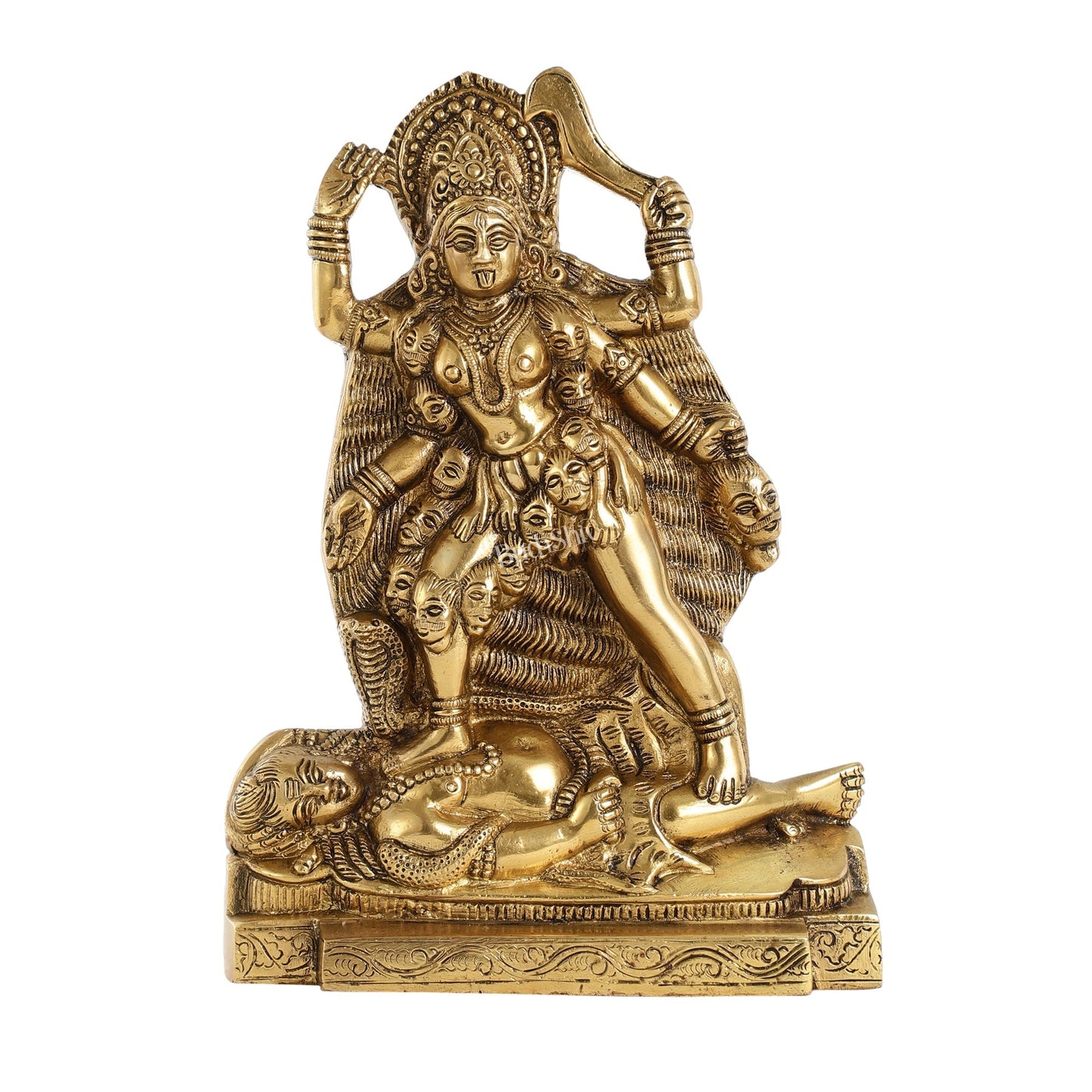Brass Kali Ma Idol - 9.5 Inch Height