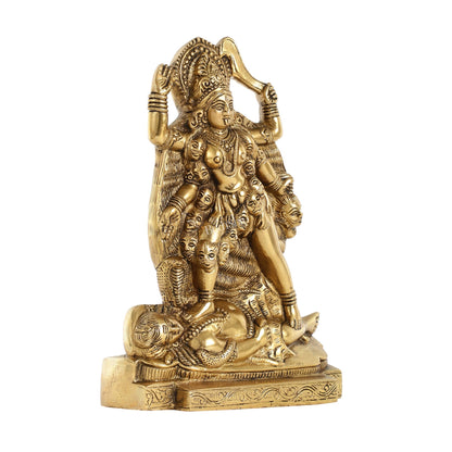 Brass Kali Ma Idol - 9.5 Inch Height