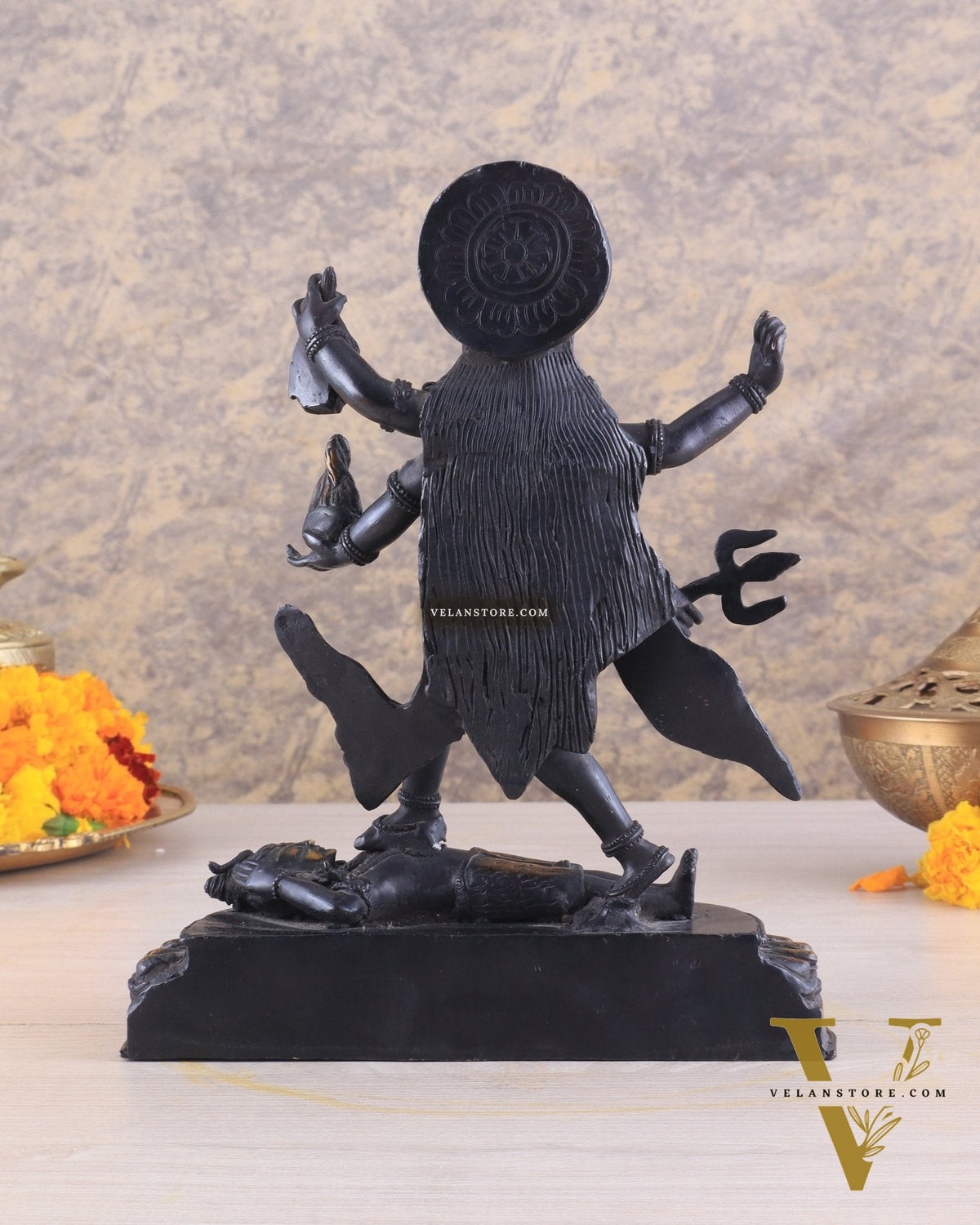 Brass Kali Ma Idol - 9.5 Inch
