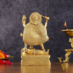 Brass kali mata idol with four arms 7 inch