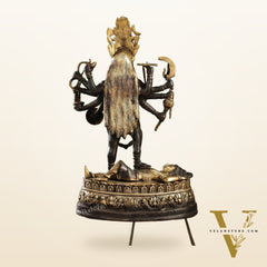 Brass Kali Mata Murti | Ashtbhuja | Height 20 inch
