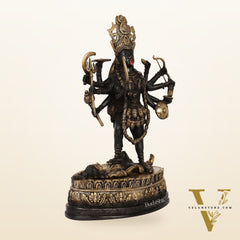 Brass Kali Mata Murti | Ashtbhuja | Height 20 inch