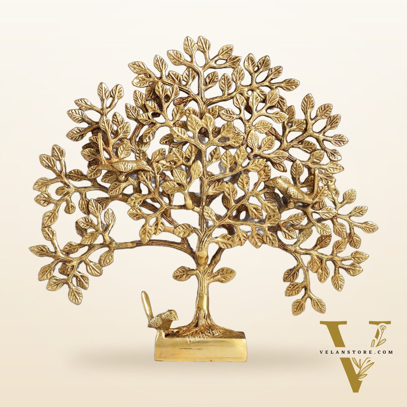 Brass Kalpavriksha tree for tables 11"