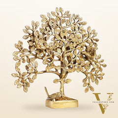 Brass Kalpavriksha tree for tables 11"