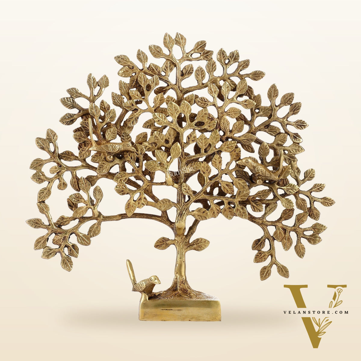 Brass Kalpavriksha tree for tables 11"
