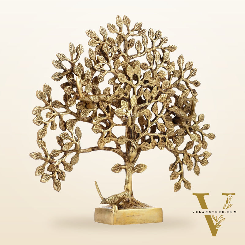 Brass Kalpavriksha tree for tables 11"