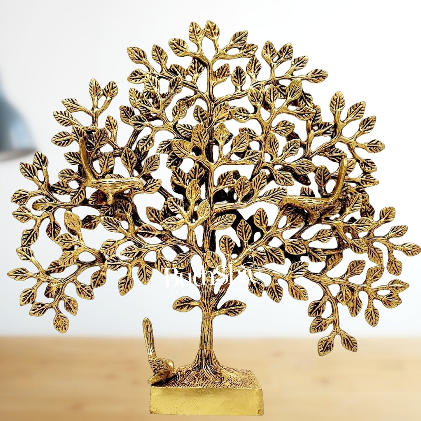 Brass Kalpavriksha tree for tables 11"