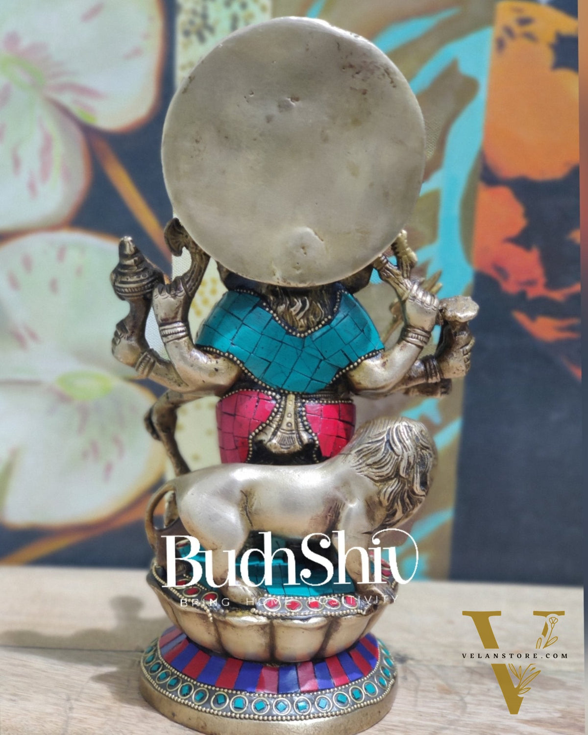 Brass Kana dhrishti Ganesha statue 12"