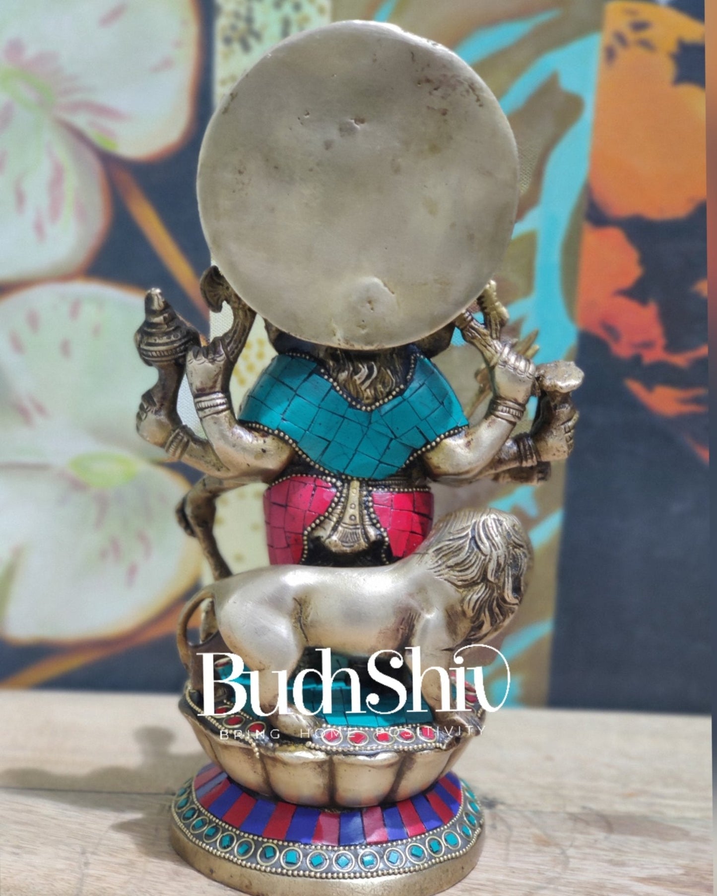 Brass Kana dhrishti Ganesha statue 12"