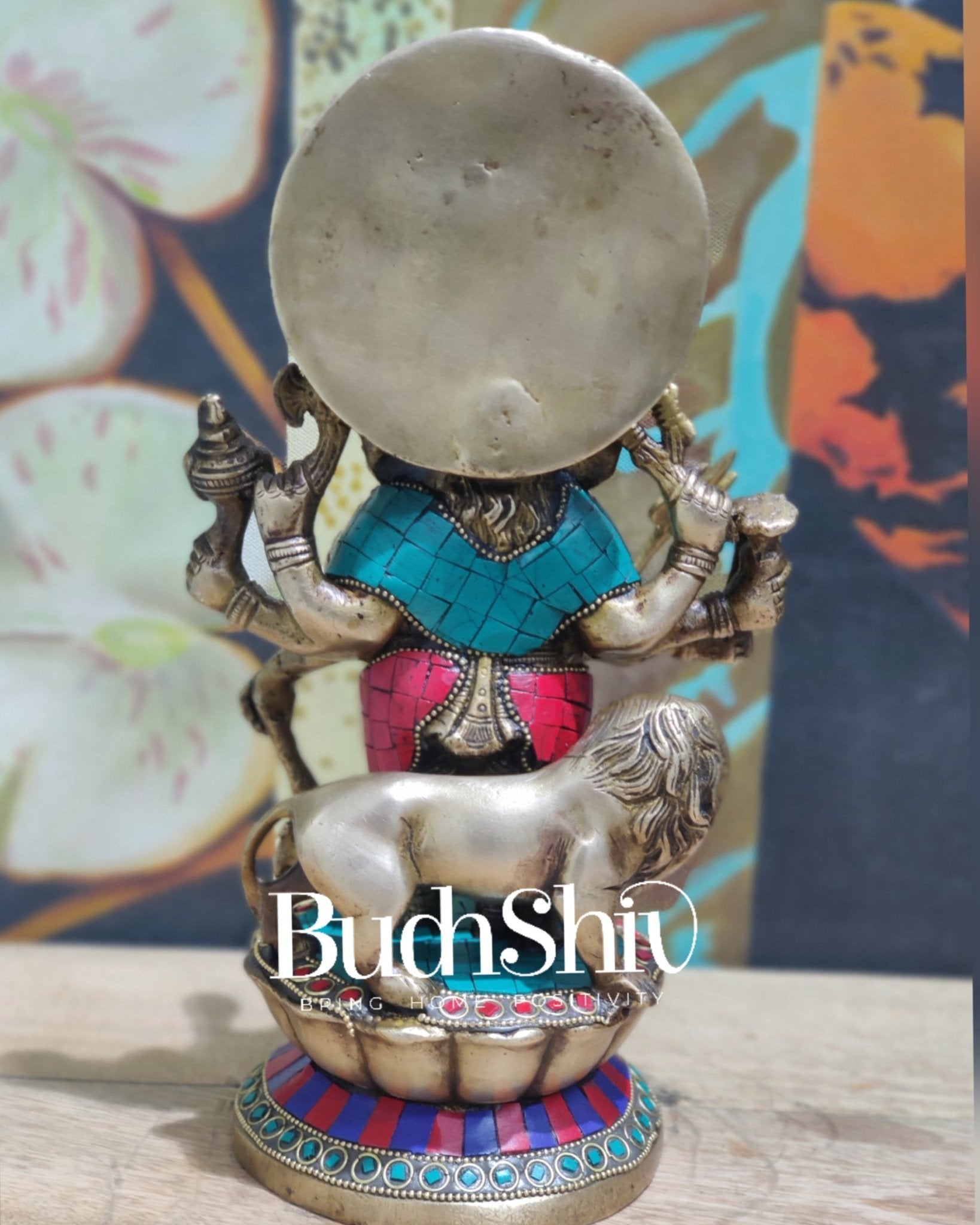 Brass Kana dhrishti Ganesha statue 12"