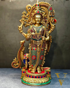 Brass Kartikeya Lord Murugun Statue 20"