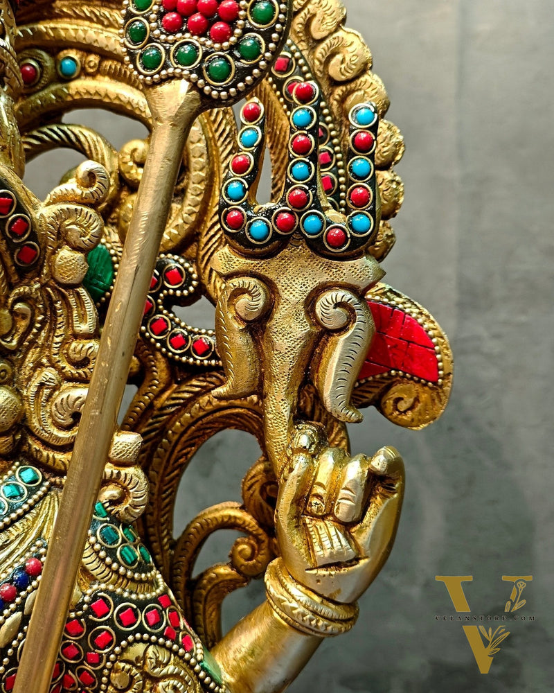Brass Kartikeya Lord Murugun Statue 20"