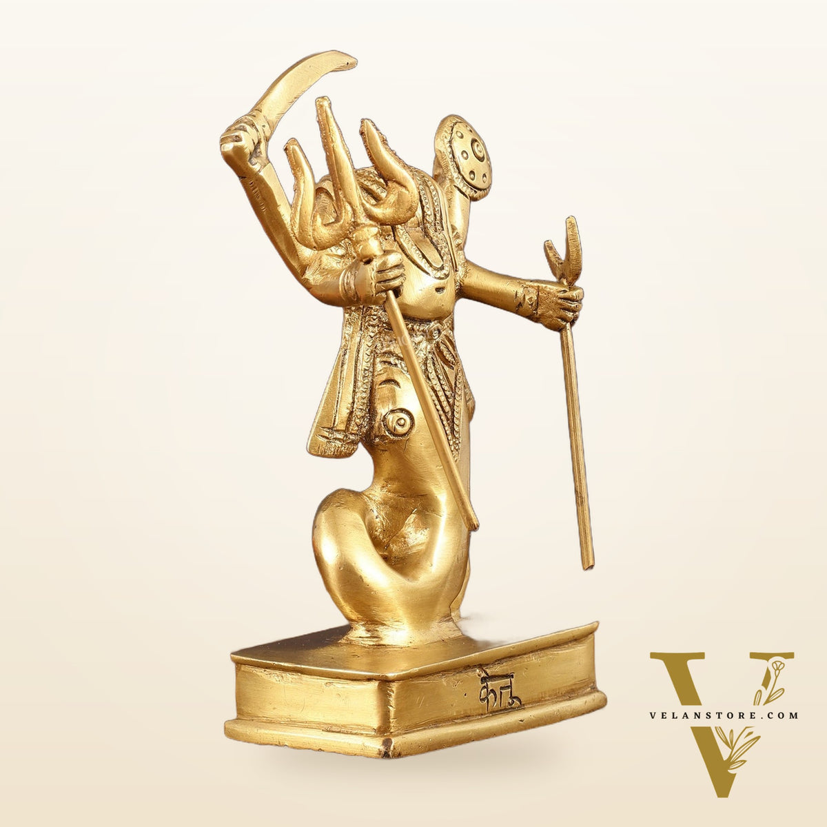 Brass Ketu Graha Idol (South Node of the Moon) for Pooja & Vastu - 5.5 Inch Height
