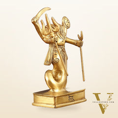 Brass Ketu Graha Idol (South Node of the Moon) for Pooja & Vastu - 5.5 Inch Height