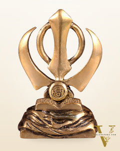 Brass Khanda Sahib – Sacred Sikh Symbol 3.5"