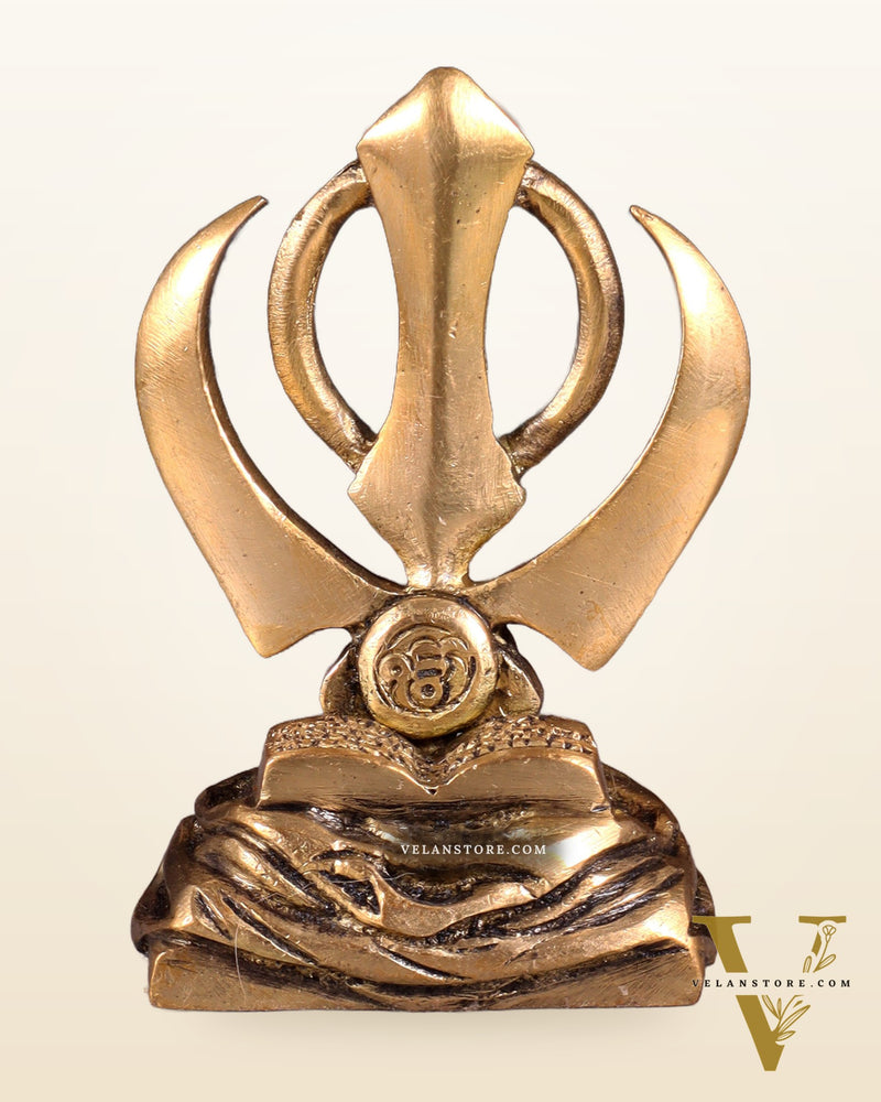 Brass Khanda Sahib – Sacred Sikh Symbol 3.5"