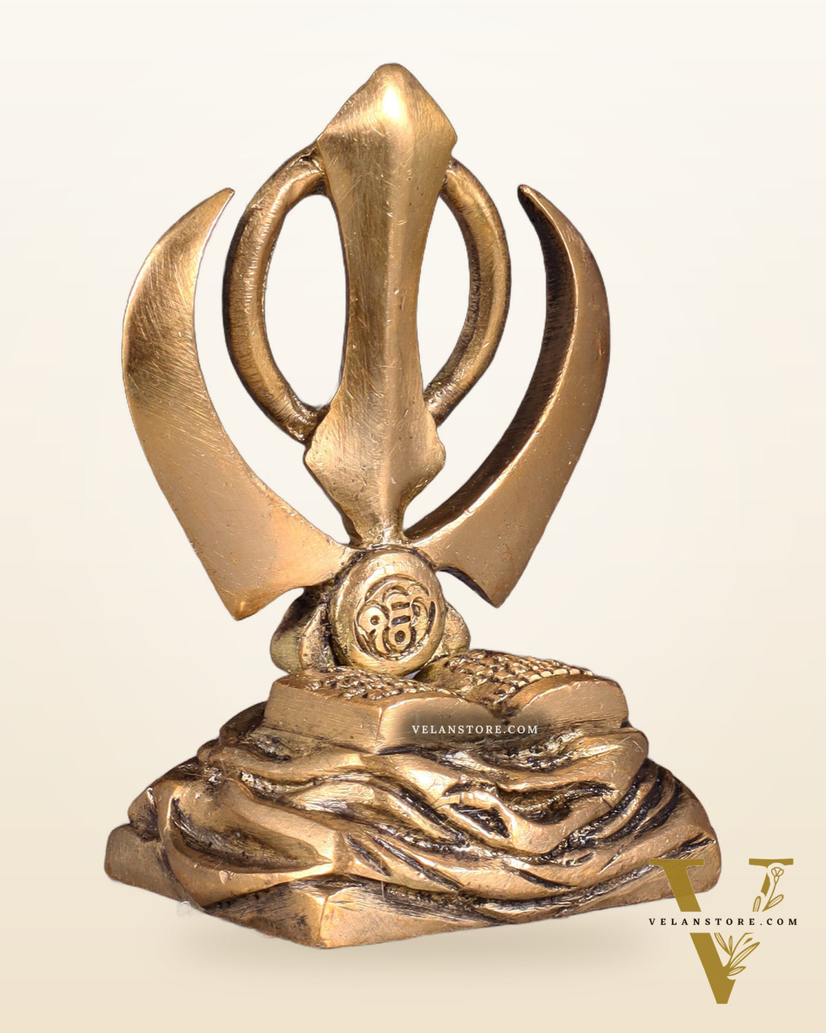 Brass Khanda Sahib – Sacred Sikh Symbol 3.5"