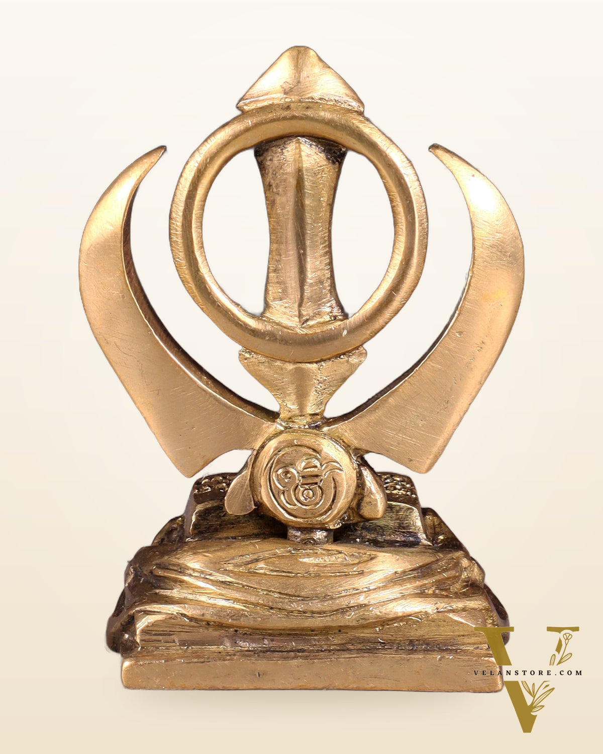 Brass Khanda Sahib – Sacred Sikh Symbol 3.5"