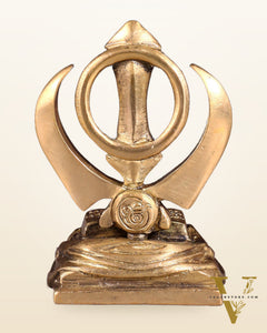 Brass Khanda Sahib – Sacred Sikh Symbol 3.5"