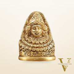 Brass Khatu Shyam Face Bust Idol - 3" Height