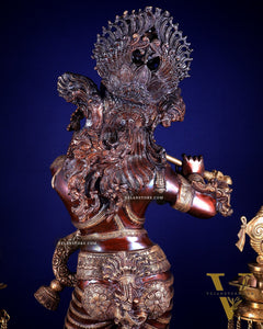 Brass Krishna dual tone Large Statue - 46 inch