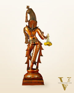 Brass Krishna kerala style Idol 36"