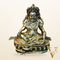Brass Kubera Idol, 5.5" Height, God of Wealth
