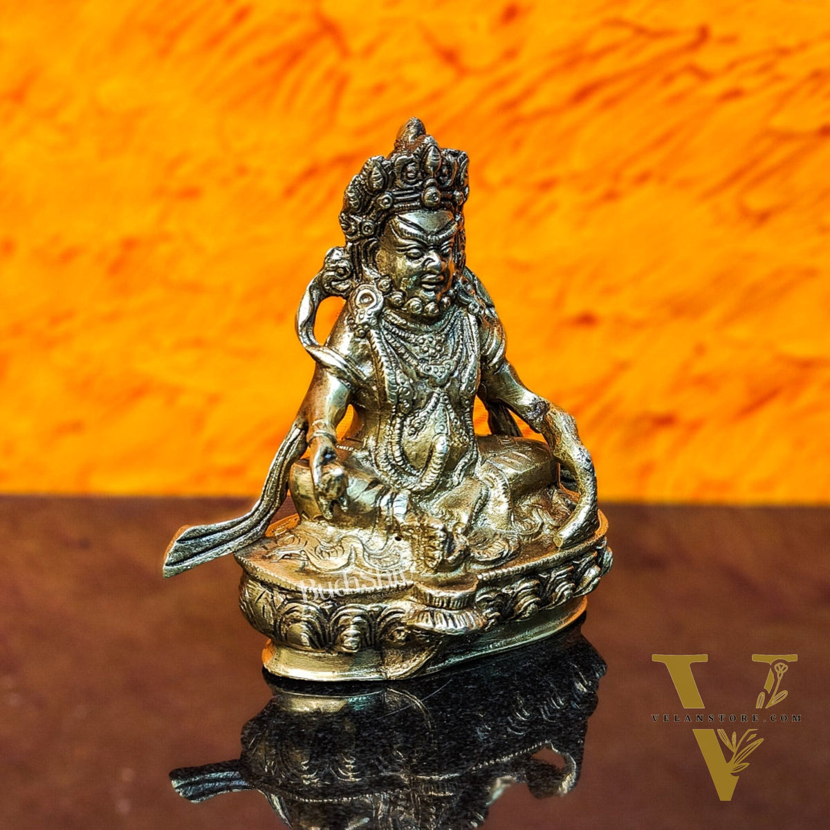 Brass Kubera Idol, 5.5" Height, God of Wealth