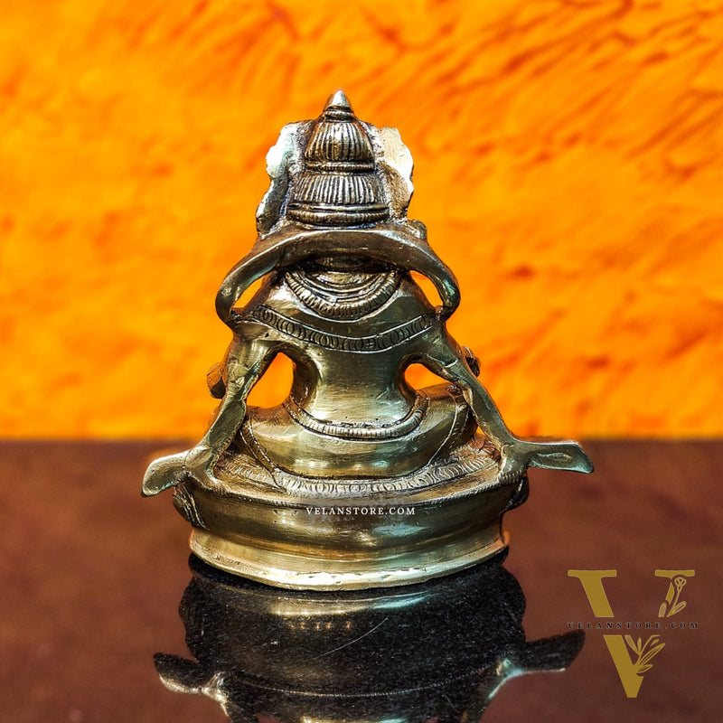 Brass Kubera Idol, 5.5" Height, God of Wealth