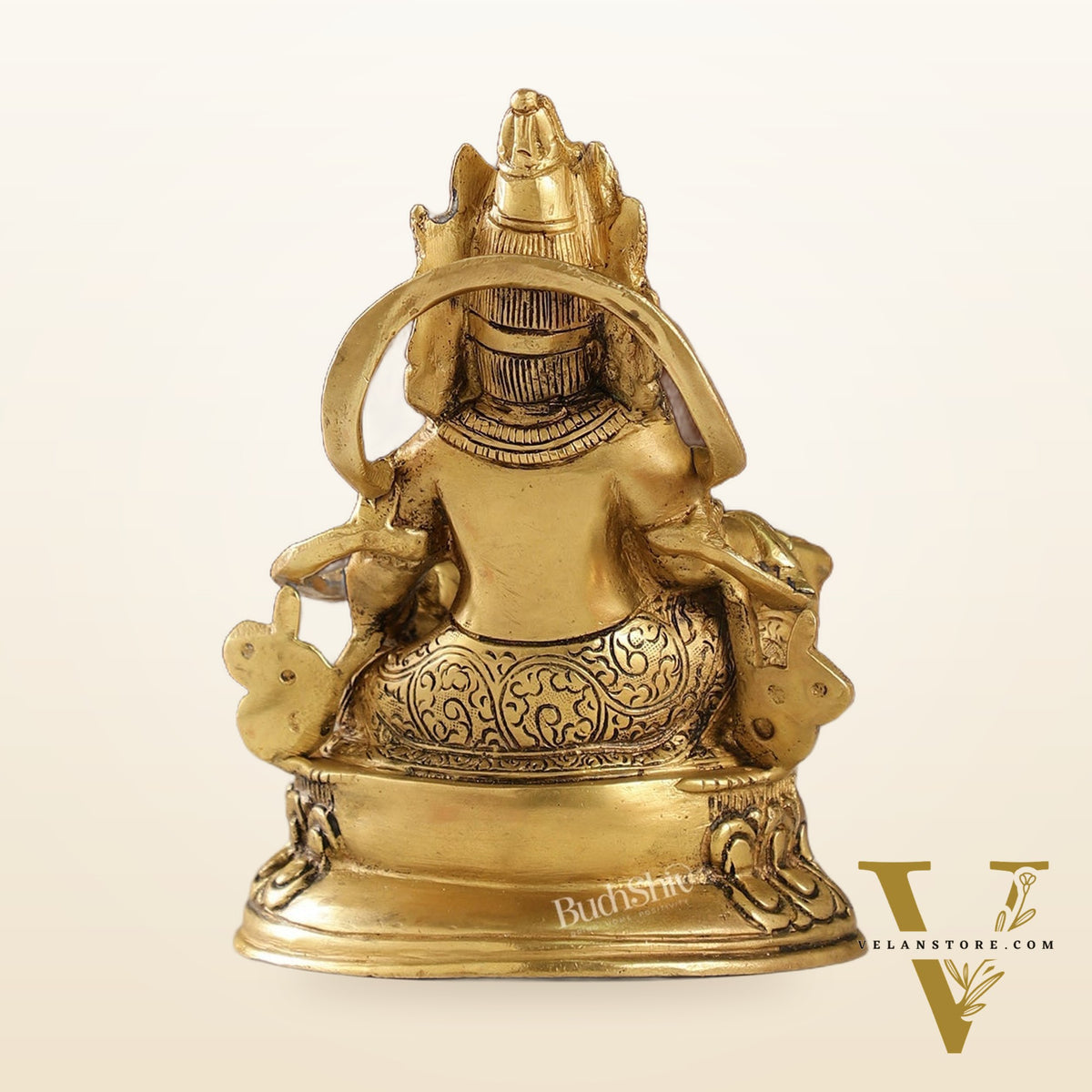 Brass Kubera Idol | 6" Height | Deity of Wealth | Handcrafted