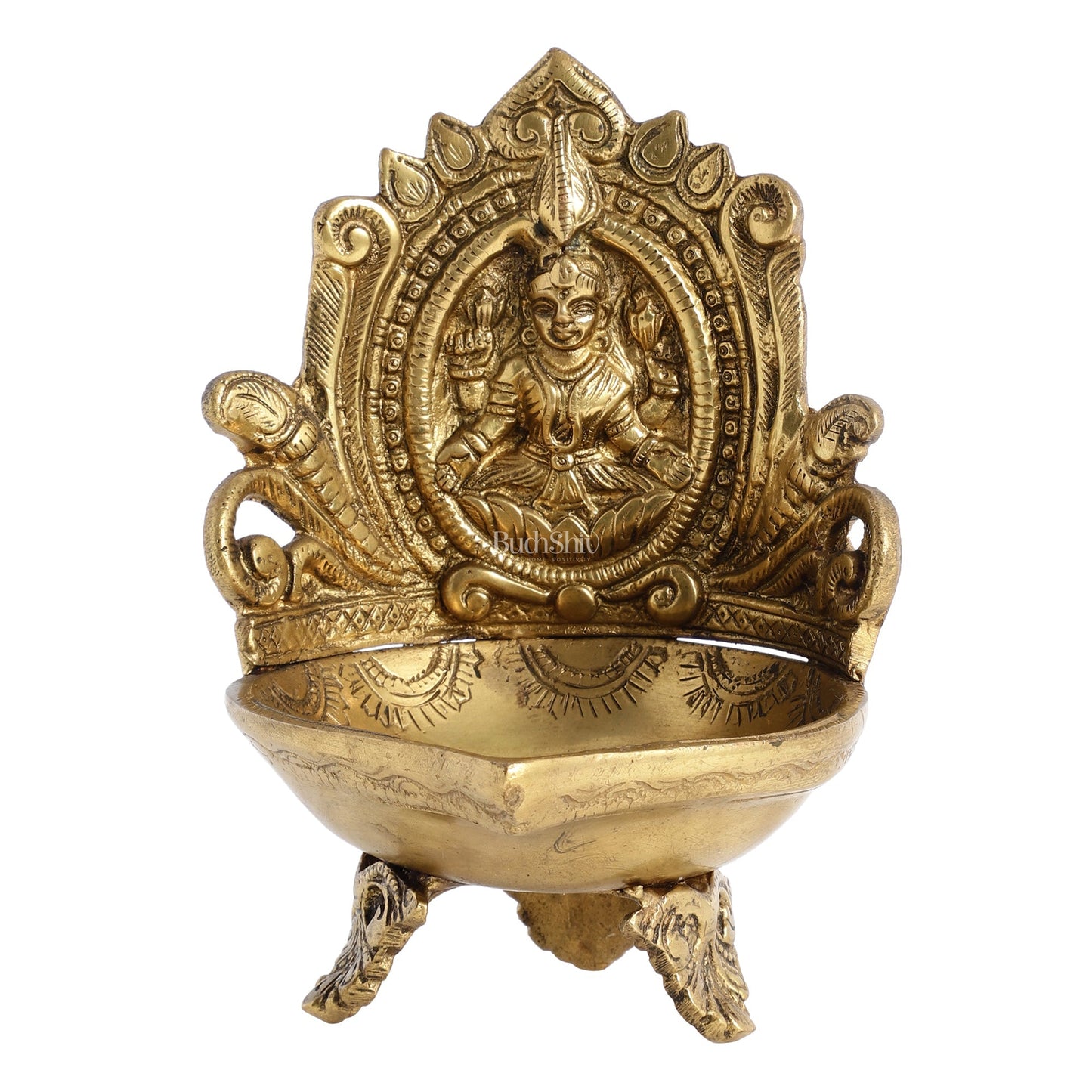 Brass lakshmi Diya Oil Lamp - 7 Inch