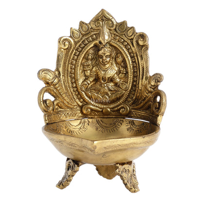 Brass lakshmi Diya Oil Lamp - 7 Inch
